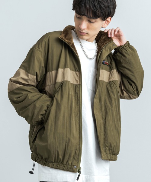 WILDERNESS EXPERIENCE（ウィルダネスエクスペリエンス）の「WILDERNESS EXPERIENCE ウィルダネスエクスペリエンス マルチウェイリバーシブルボアフリースブルゾン（ブルゾン・メンズ・カーキ/ベージュ/ブルー・M/L）」の2枚目の写真
