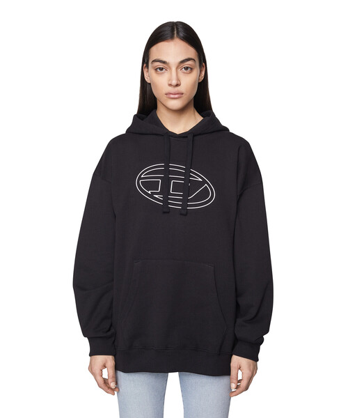 DIESEL(ディーゼル)の「ユニセックス スウェット パーカー トップス リラックスフィット ロゴ(パーカー・レディース・ブラック/ホワイト・MEDIUM/SMALL/XX-SMALL/X-SMALL)」の20枚目の写真
