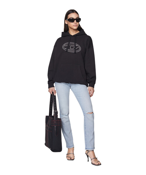DIESEL(ディーゼル)の「ユニセックス スウェット パーカー トップス リラックスフィット ロゴ(パーカー・レディース・ブラック/ホワイト・MEDIUM/SMALL/XX-SMALL/X-SMALL)」の19枚目の写真
