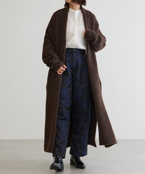 BONbazaar（ボンバザール）の「ツィードブークレーガウン（カーディガン/ボレロ・レディース・ベージュ/ダークブラウン・FREE）」の3枚目の写真