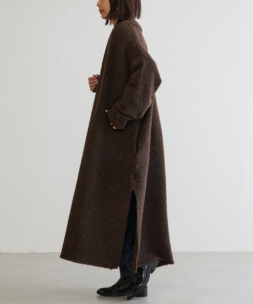BONbazaar（ボンバザール）の「ツィードブークレーガウン（カーディガン/ボレロ・レディース・ベージュ/ダークブラウン・FREE）」の6枚目の写真