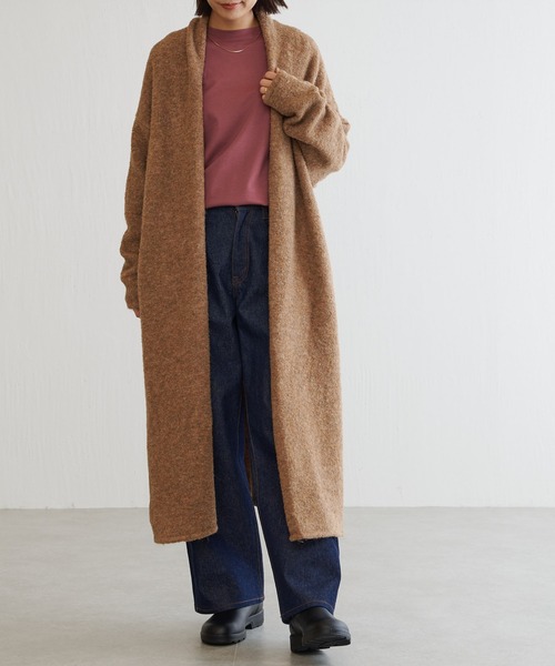 BONbazaar（ボンバザール）の「ツィードブークレーガウン（カーディガン/ボレロ・レディース・ベージュ/ダークブラウン・FREE）」の10枚目の写真