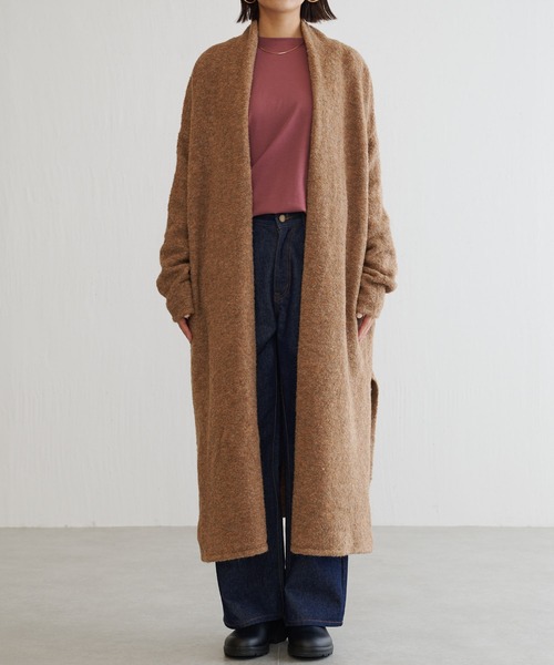 BONbazaar（ボンバザール）の「ツィードブークレーガウン（カーディガン/ボレロ・レディース・ベージュ/ダークブラウン・FREE）」の15枚目の写真