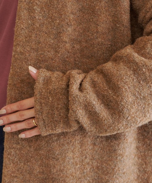 BONbazaar（ボンバザール）の「ツィードブークレーガウン（カーディガン/ボレロ・レディース・ベージュ/ダークブラウン・FREE）」の19枚目の写真