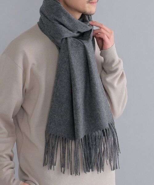 SHIPS（シップス）の「【WEB限定】SHIPS: ウール ベーシック ビッグ マフラー（マフラー・メンズ・ネイビー/グレー・ONE SIZE）」の6枚目の写真