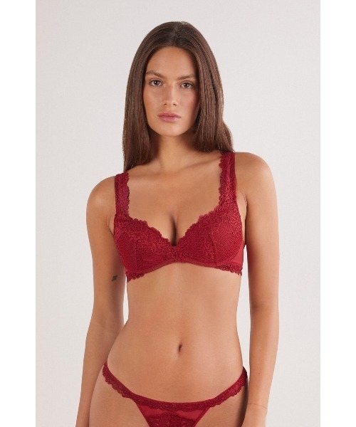 Intimissimi(インティミッシミ)の「Pretty Flowers Gioia スーパープッシュアップブラ【フローラル柄 ボリュームアップ 盛り ノンワイヤー】(ブラジャー・レディース・ブラック×ホワイト/ブラック/ベージュ/ネイビー×ホワイト/キナリ/ライトグレー/ライトブルー/ライトピンク/ライラック/ライトグリーン/インディゴブルー/スモークピンク/アイボリー/アッシュグレー/レッド/モカ・70B/75C/75B/80B/80C/85B/75D)」の16枚目の写真