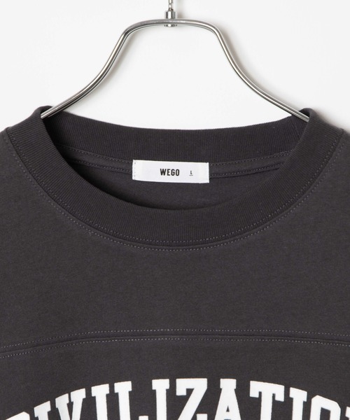 WEGO(ウィゴー)の「WEGO/ヘビーウエイト フットボールBIGロンT(Tシャツ/カットソー・メンズ・スミクロ/オートミール・MEDIUM/LARGE)」の10枚目の写真