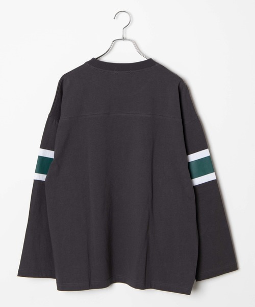 WEGO(ウィゴー)の「WEGO/ヘビーウエイト フットボールBIGロンT(Tシャツ/カットソー・メンズ・スミクロ/オートミール・MEDIUM/LARGE)」の17枚目の写真