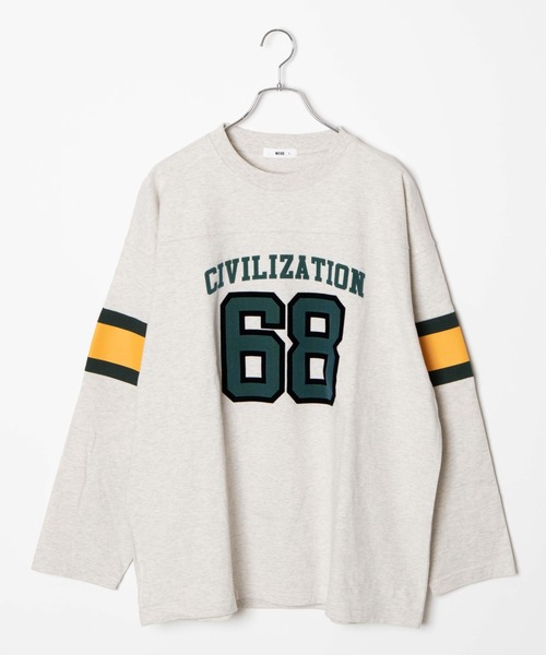 WEGO(ウィゴー)の「WEGO/ヘビーウエイト フットボールBIGロンT(Tシャツ/カットソー・メンズ・スミクロ/オートミール・MEDIUM/LARGE)」の18枚目の写真