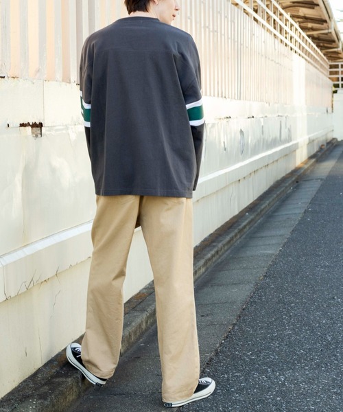 WEGO(ウィゴー)の「WEGO/ヘビーウエイト フットボールBIGロンT(Tシャツ/カットソー・メンズ・スミクロ/オートミール・MEDIUM/LARGE)」の22枚目の写真