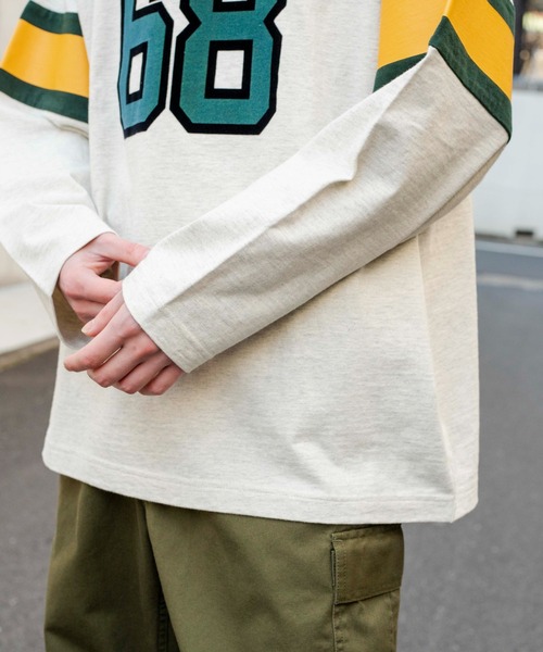 WEGO（ウィゴー）の「WEGO/ヘビーウエイト フットボールBIGロンT（T