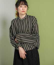 KBF | リバーシブルスタンドカラーシャツ(シャツ/ブラウス)