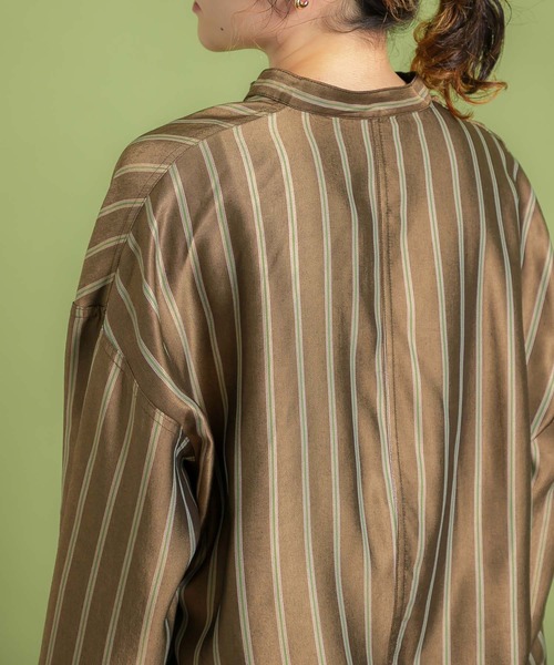 KBF（ケイビーエフ）の「リバーシブルスタンドカラーシャツ（シャツ/ブラウス・レディース・ブルー系その他/ブラウン系その他/ベージュ系その他・ONE）」の15枚目の写真