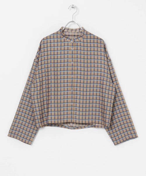 KBF（ケイビーエフ）の「リバーシブルスタンドカラーシャツ（シャツ/ブラウス・レディース・ブルー系その他/ブラウン系その他/ベージュ系その他・ONE）」の16枚目の写真