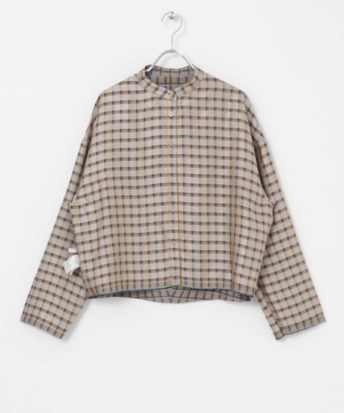 KBF（ケイビーエフ）の「リバーシブルスタンドカラーシャツ（シャツ/ブラウス・レディース・ブルー系その他/ブラウン系その他/ベージュ系その他・ONE）」の17枚目の写真