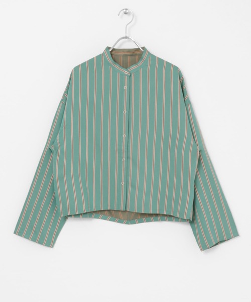 KBF（ケイビーエフ）の「リバーシブルスタンドカラーシャツ（シャツ/ブラウス・レディース・ブルー系その他/ブラウン系その他/ベージュ系その他・ONE）」の18枚目の写真