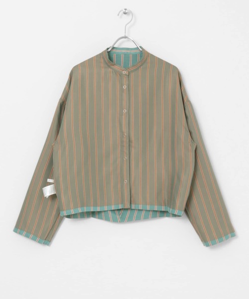 KBF（ケイビーエフ）の「リバーシブルスタンドカラーシャツ（シャツ/ブラウス・レディース・ブルー系その他/ブラウン系その他/ベージュ系その他・ONE）」の19枚目の写真