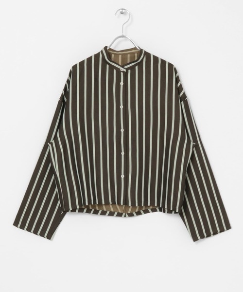 KBF（ケイビーエフ）の「リバーシブルスタンドカラーシャツ（シャツ/ブラウス・レディース・ブルー系その他/ブラウン系その他/ベージュ系その他・ONE）」の20枚目の写真