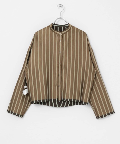 KBF（ケイビーエフ）の「リバーシブルスタンドカラーシャツ（シャツ/ブラウス・レディース・ブルー系その他/ブラウン系その他/ベージュ系その他・ONE）」の21枚目の写真