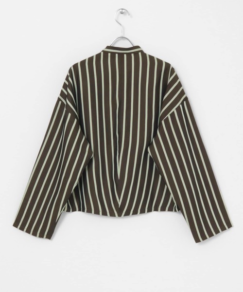 KBF（ケイビーエフ）の「リバーシブルスタンドカラーシャツ（シャツ/ブラウス・レディース・ブルー系その他/ブラウン系その他/ベージュ系その他・ONE）」の22枚目の写真