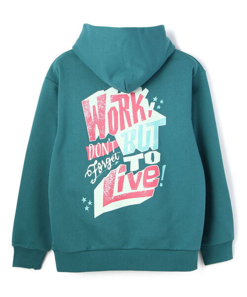 schott（ショット）の「Schott/ショット/MESSAGE GRAPHIC HOODIE/メッセージ グラフィック フーディー（パーカー・メンズ・ホワイト/ターコイズブルー/ブラック・LARGE/MEDIUM/X-LARGE/XX-LARGE）」の3枚目の写真