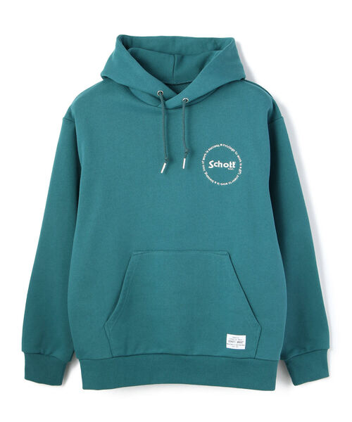 schott（ショット）の「Schott/ショット/MESSAGE GRAPHIC HOODIE/メッセージ グラフィック フーディー（パーカー・メンズ・ホワイト/ターコイズブルー/ブラック・LARGE/MEDIUM/X-LARGE/XX-LARGE）」の5枚目の写真