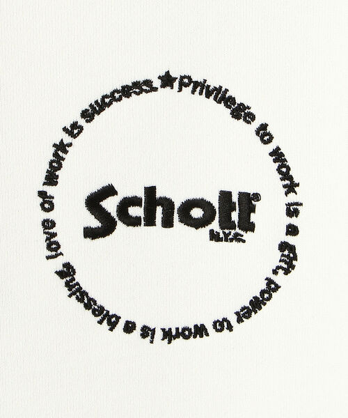 schott（ショット）の「Schott/ショット/MESSAGE GRAPHIC HOODIE/メッセージ グラフィック フーディー（パーカー・メンズ・ホワイト/ターコイズブルー/ブラック・LARGE/MEDIUM/X-LARGE/XX-LARGE）」の9枚目の写真