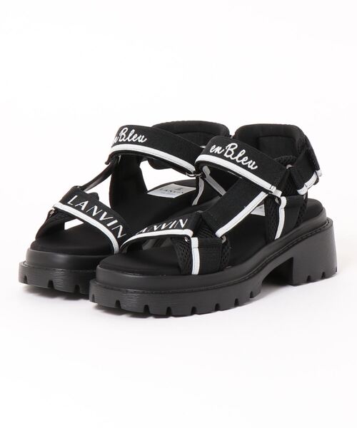 LANVIN en Bleu(ランバンオンブルー)の「タンクソールベルクロストラップサンダル(サンダル・レディース・ブラック/ベージュ/オレンジ/ベージュ系その他6・S(22.5cm)/M(23.5cm)/L(24.5cm))」の1枚目の写真