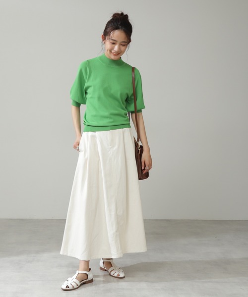 N.（N. Natural Beauty Basic）（エヌエヌナチュラルビューティーベーシック）の「【S Size Line】◆タックボリュームフレアスカート（スカート・レディース・オフホワイト/ワンウォッシュ/ベージュ・SMALL/MEDIUM）」の5枚目の写真