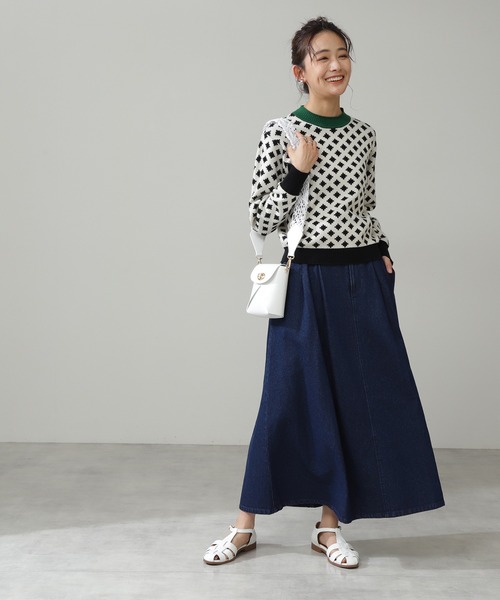 N.（N. Natural Beauty Basic）（エヌエヌナチュラルビューティーベーシック）の「【S Size Line】◆タックボリュームフレアスカート（スカート・レディース・オフホワイト/ワンウォッシュ/ベージュ・SMALL/MEDIUM）」の8枚目の写真