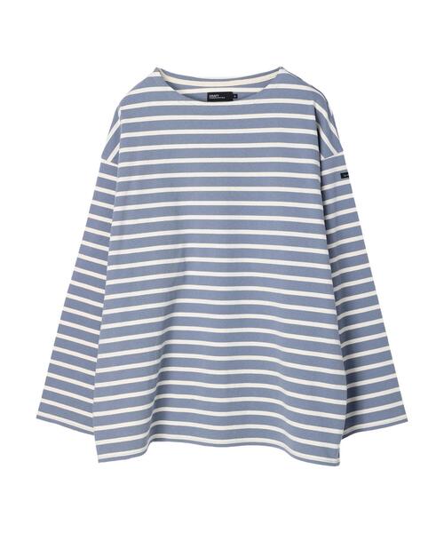 CRAFT STANDARD BOUTIQUE（クラフトスタンダードブティック）の「ヘビーウェイトバスクボーダーL/S-TEE　＊（Tシャツ/カットソー・メンズ・チャコールグレー/オフホワイト/ブルー・M/L）」の21枚目の写真