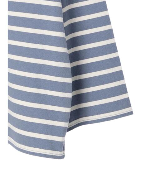 CRAFT STANDARD BOUTIQUE（クラフトスタンダードブティック）の「ヘビーウェイトバスクボーダーL/S-TEE　＊（Tシャツ/カットソー・メンズ・チャコールグレー/オフホワイト/ブルー・M/L）」の18枚目の写真