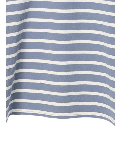 CRAFT STANDARD BOUTIQUE（クラフトスタンダードブティック）の「ヘビーウェイトバスクボーダーL/S-TEE　＊（Tシャツ/カットソー・メンズ・チャコールグレー/オフホワイト/ブルー・M/L）」の17枚目の写真