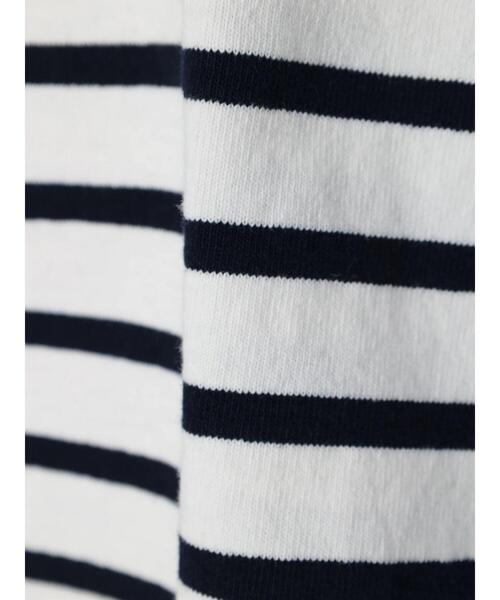 CRAFT STANDARD BOUTIQUE（クラフトスタンダードブティック）の「ヘビーウェイトバスクボーダーL/S-TEE　＊（Tシャツ/カットソー・メンズ・チャコールグレー/オフホワイト/ブルー・M/L）」の13枚目の写真