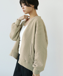 Simplicite | ジグザグジャガード キルトブルゾン◆(ブルゾン)