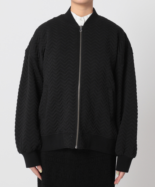Simplicite（サンプリシテ）の「ジグザグジャガード キルトブルゾン◆（ブルゾン・レディース・グリーン/ブラック/チャコールグレー・FREE）」の16枚目の写真