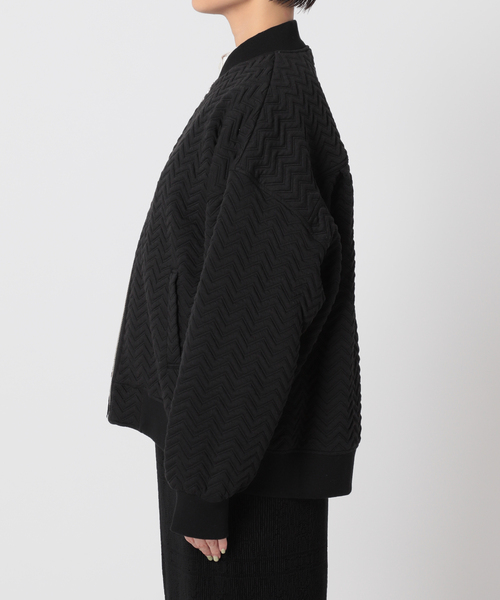 Simplicite（サンプリシテ）の「ジグザグジャガード キルトブルゾン◆（ブルゾン・レディース・グリーン/ブラック/チャコールグレー・FREE）」の17枚目の写真