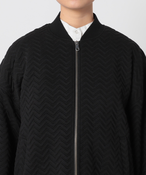 Simplicite（サンプリシテ）の「ジグザグジャガード キルトブルゾン◆（ブルゾン・レディース・グリーン/ブラック/チャコールグレー・FREE）」の20枚目の写真