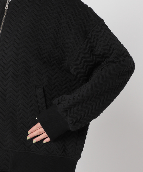 Simplicite（サンプリシテ）の「ジグザグジャガード キルトブルゾン◆（ブルゾン・レディース・グリーン/ブラック/チャコールグレー・FREE）」の22枚目の写真
