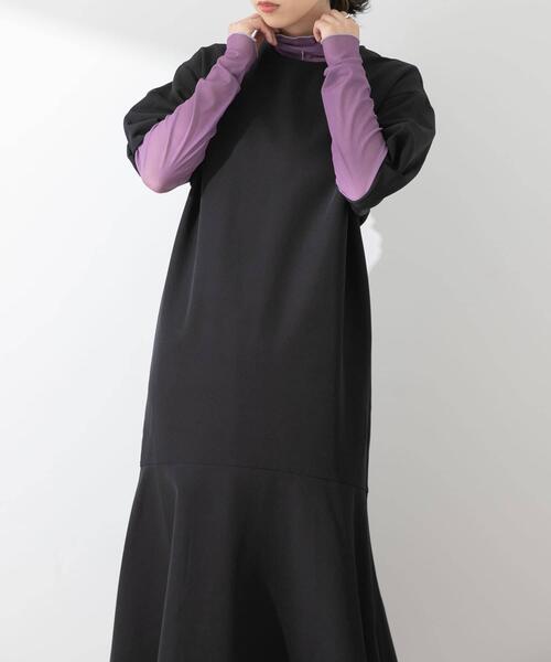 SENSE OF PLACE by URBAN RESEARCH（センスオブプレイスバイアーバンリサーチ）の「コクーンスリーブマーメイドワンピース（ワンピース・レディース・ブラック/ブルー/ライトベージュ・ONE）」の19枚目の写真