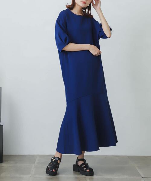 SENSE OF PLACE by URBAN RESEARCH（センスオブプレイスバイアーバンリサーチ）の「コクーンスリーブマーメイドワンピース（ワンピース・レディース・ブラック/ブルー/ライトベージュ・ONE）」の11枚目の写真