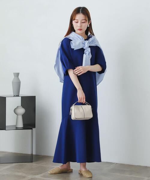 SENSE OF PLACE by URBAN RESEARCH（センスオブプレイスバイアーバンリサーチ）の「コクーンスリーブマーメイドワンピース（ワンピース・レディース・ブラック/ブルー/ライトベージュ・ONE）」の4枚目の写真