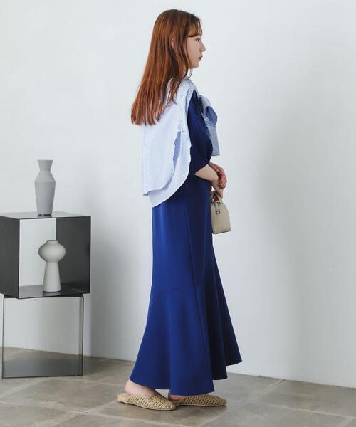 SENSE OF PLACE by URBAN RESEARCH（センスオブプレイスバイアーバンリサーチ）の「コクーンスリーブマーメイドワンピース（ワンピース・レディース・ブラック/ブルー/ライトベージュ・ONE）」の5枚目の写真