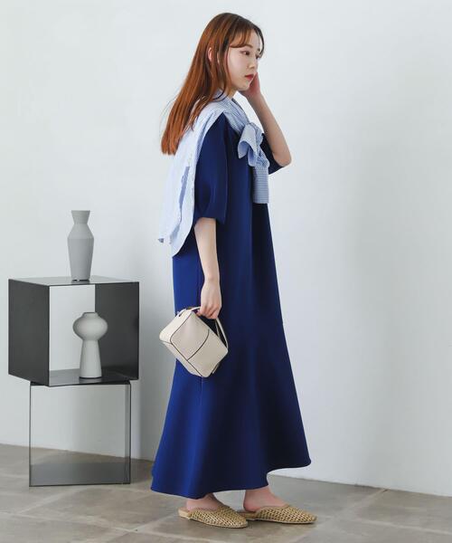 SENSE OF PLACE by URBAN RESEARCH（センスオブプレイスバイアーバンリサーチ）の「コクーンスリーブマーメイドワンピース（ワンピース・レディース・ブラック/ブルー/ライトベージュ・ONE）」の8枚目の写真