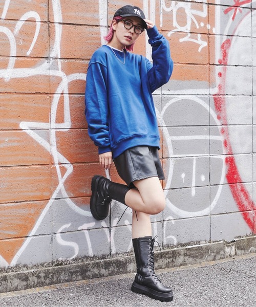 WEGO（ウィゴー）の「WEGO/【セットアップ対応商品】スタンダードクルーネックプルオーバー（スウェット・メンズ・オフホワイト/杢グレー/ブラック/オレンジ/ネイビー/グリーン・MEDIUM/SMALL/LARGE）」の13枚目の写真