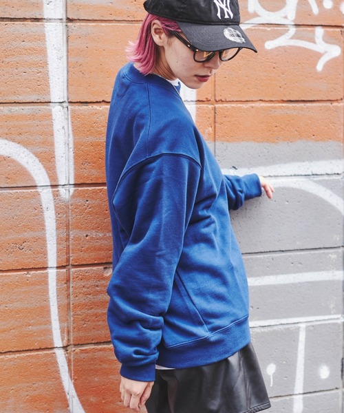 WEGO（ウィゴー）の「WEGO/【セットアップ対応商品】スタンダードクルーネックプルオーバー（スウェット・メンズ・オフホワイト/杢グレー/ブラック/オレンジ/ネイビー/グリーン・MEDIUM/SMALL/LARGE）」の16枚目の写真