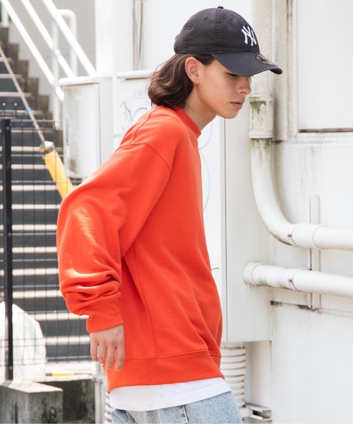 WEGO（ウィゴー）の「WEGO/【セットアップ対応商品】スタンダードクルーネックプルオーバー（スウェット・メンズ・オフホワイト/杢グレー/ブラック/オレンジ/ネイビー/グリーン・MEDIUM/SMALL/LARGE）」の19枚目の写真