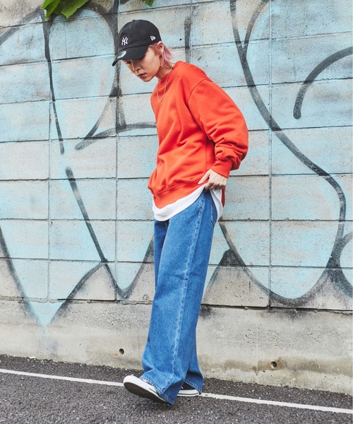 WEGO（ウィゴー）の「WEGO/【セットアップ対応商品】スタンダードクルーネックプルオーバー（スウェット・メンズ・オフホワイト/杢グレー/ブラック/オレンジ/ネイビー/グリーン・MEDIUM/SMALL/LARGE）」の20枚目の写真