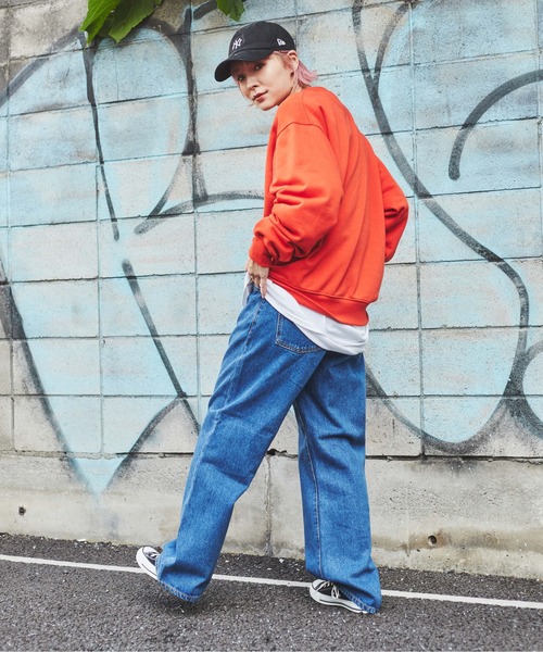 WEGO（ウィゴー）の「WEGO/【セットアップ対応商品】スタンダードクルーネックプルオーバー（スウェット・メンズ・オフホワイト/杢グレー/ブラック/オレンジ/ネイビー/グリーン・MEDIUM/SMALL/LARGE）」の21枚目の写真