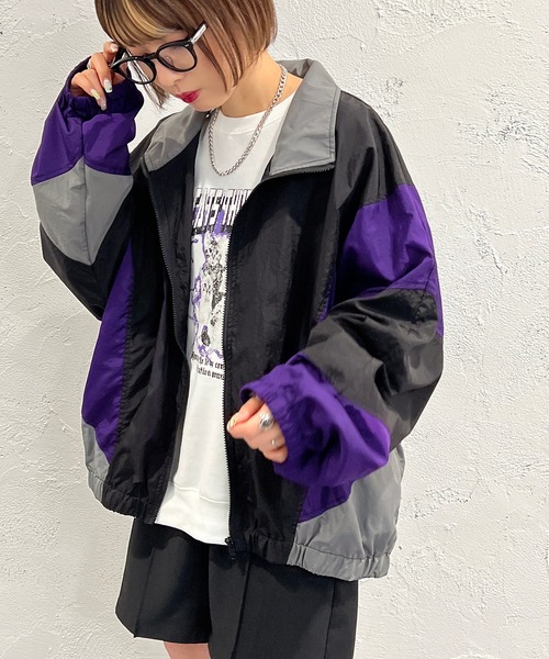 apres jour mignon(アプレジュールミニョン)の「ナイロンブルゾン【ZOZOTOWN限定アイテム】(ブルゾン・レディース・ホワイト系その他/ブラック系その他・X-LARGE/フリー)」の2枚目の写真